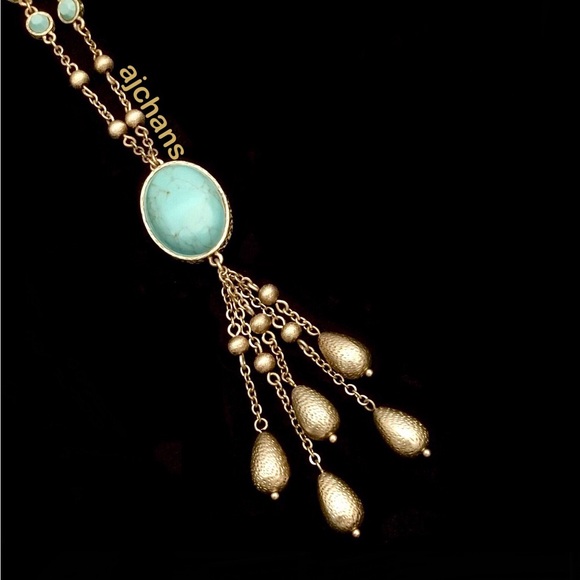 Lia Sophia Windstorm Genuine Turquoise Necklace - Picture 2 of 4